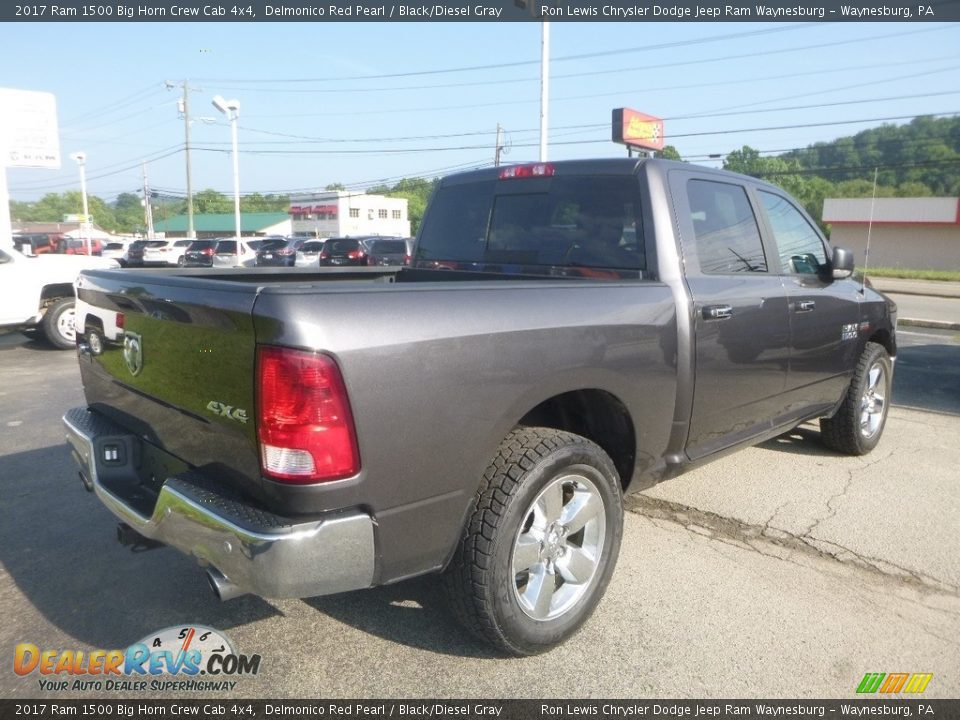 2017 Ram 1500 Big Horn Crew Cab 4x4 Delmonico Red Pearl / Black/Diesel Gray Photo #5