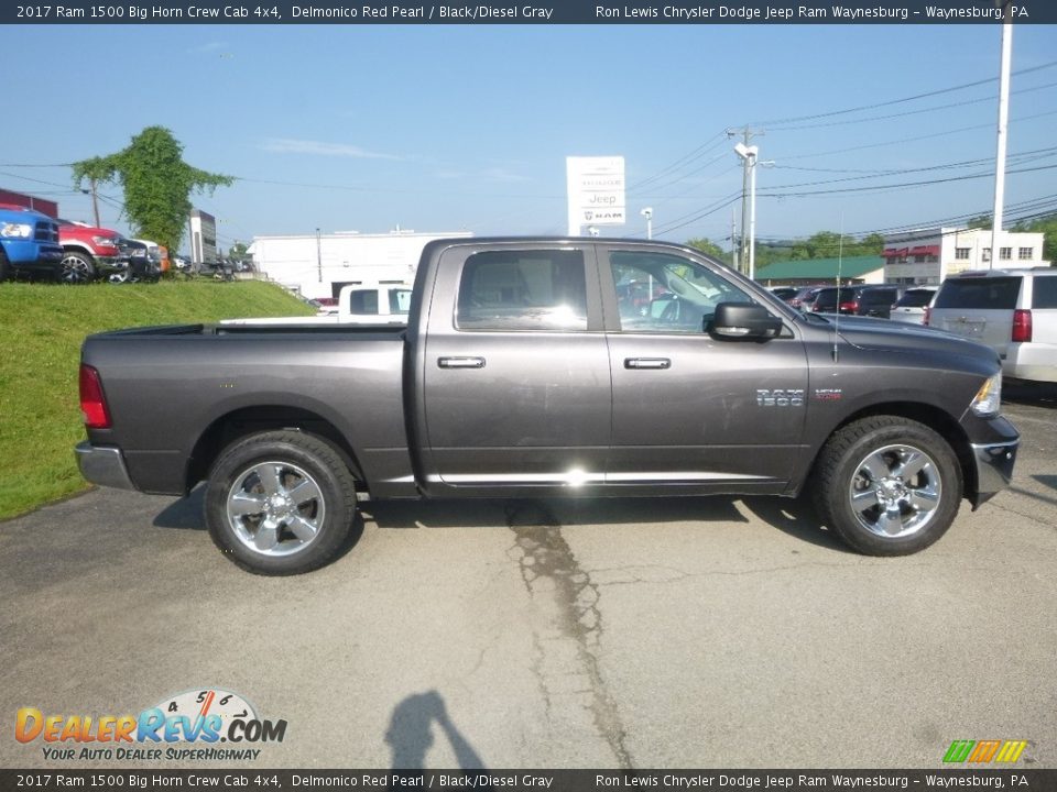2017 Ram 1500 Big Horn Crew Cab 4x4 Delmonico Red Pearl / Black/Diesel Gray Photo #6