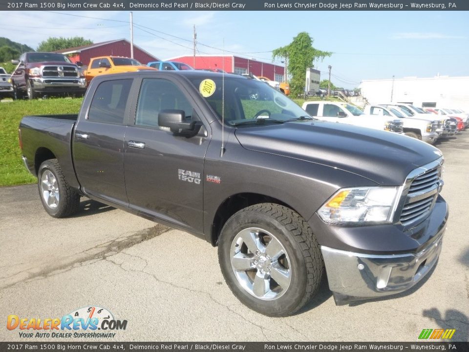 2017 Ram 1500 Big Horn Crew Cab 4x4 Delmonico Red Pearl / Black/Diesel Gray Photo #7