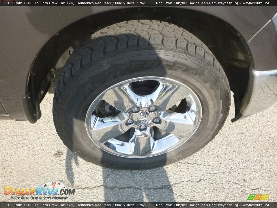 2017 Ram 1500 Big Horn Crew Cab 4x4 Delmonico Red Pearl / Black/Diesel Gray Photo #9