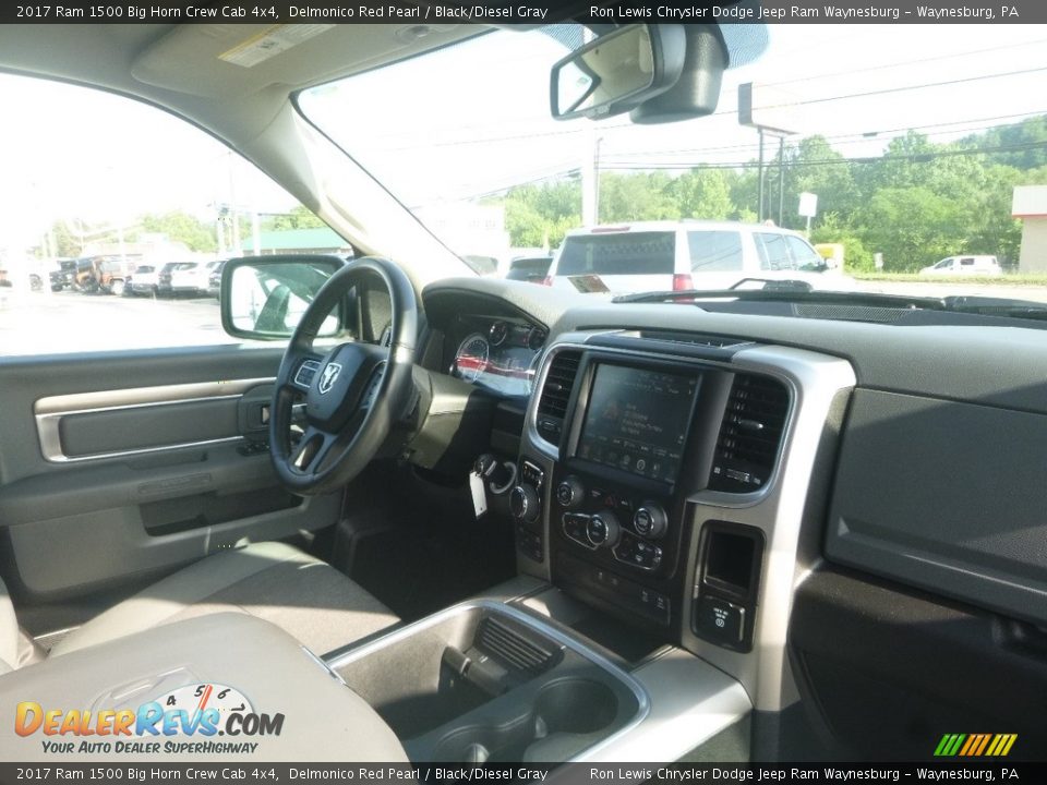 2017 Ram 1500 Big Horn Crew Cab 4x4 Delmonico Red Pearl / Black/Diesel Gray Photo #11