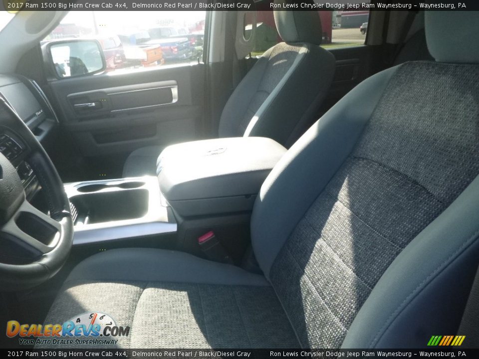 2017 Ram 1500 Big Horn Crew Cab 4x4 Delmonico Red Pearl / Black/Diesel Gray Photo #14