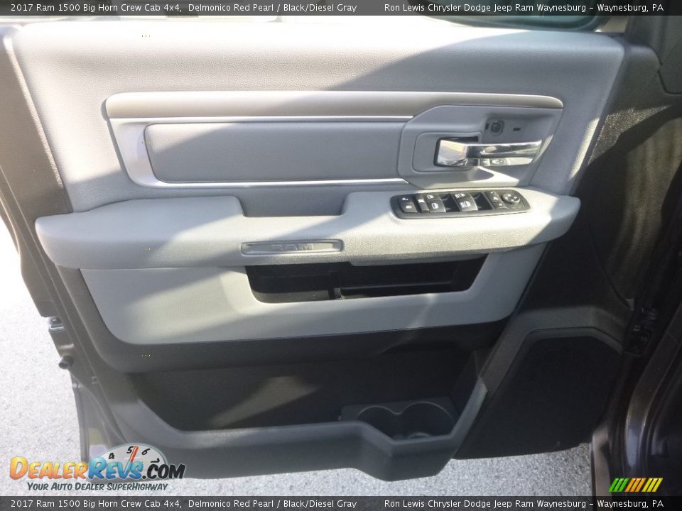 2017 Ram 1500 Big Horn Crew Cab 4x4 Delmonico Red Pearl / Black/Diesel Gray Photo #15