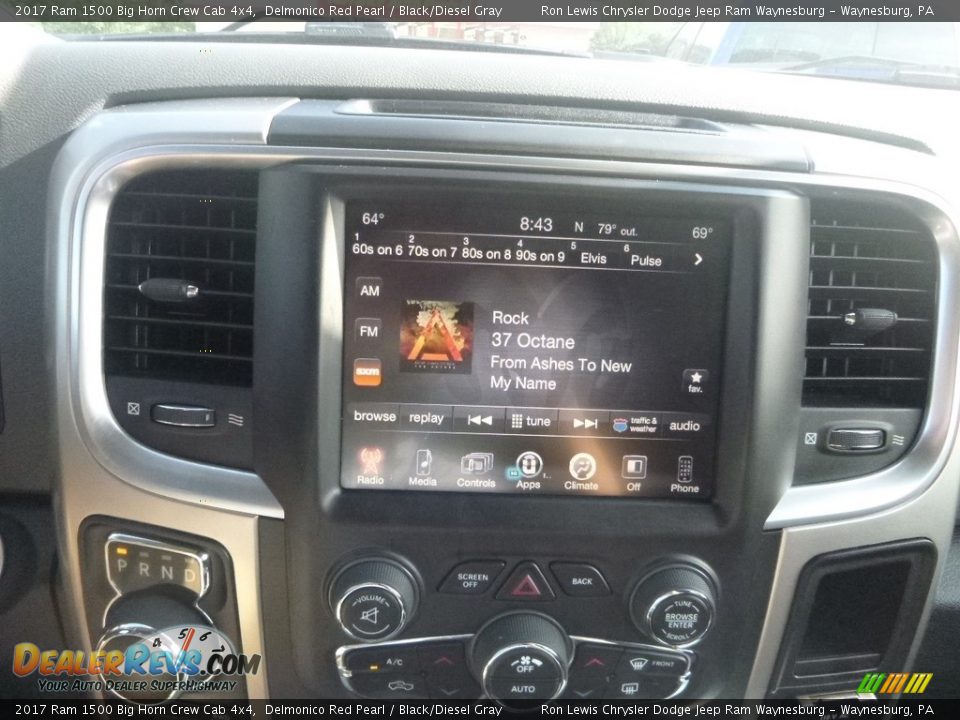 2017 Ram 1500 Big Horn Crew Cab 4x4 Delmonico Red Pearl / Black/Diesel Gray Photo #17