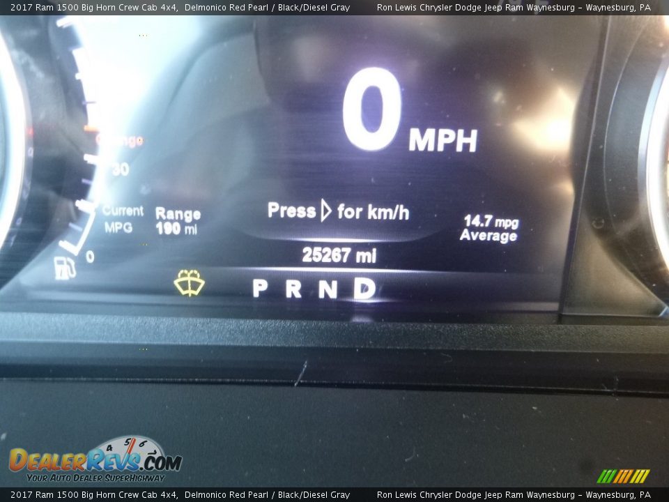 2017 Ram 1500 Big Horn Crew Cab 4x4 Delmonico Red Pearl / Black/Diesel Gray Photo #19