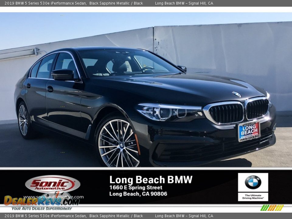 2019 BMW 5 Series 530e iPerformance Sedan Black Sapphire Metallic / Black Photo #10