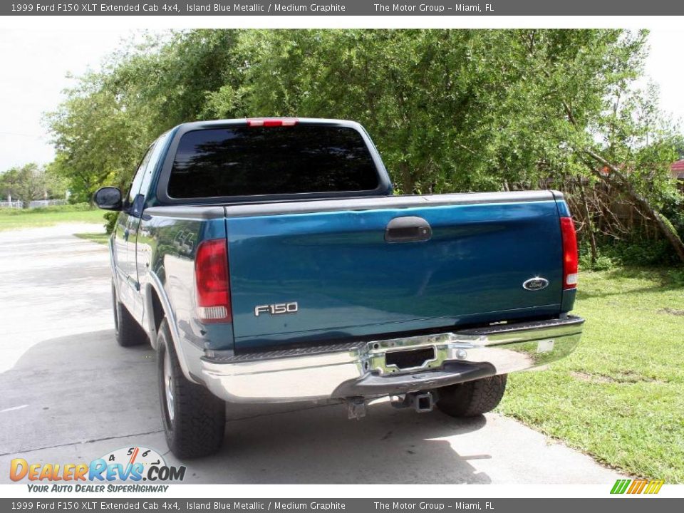 1999 Ford F150 XLT Extended Cab 4x4 Island Blue Metallic / Medium Graphite Photo #9