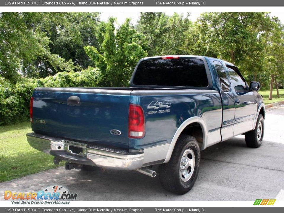 1999 Ford F150 XLT Extended Cab 4x4 Island Blue Metallic / Medium Graphite Photo #11