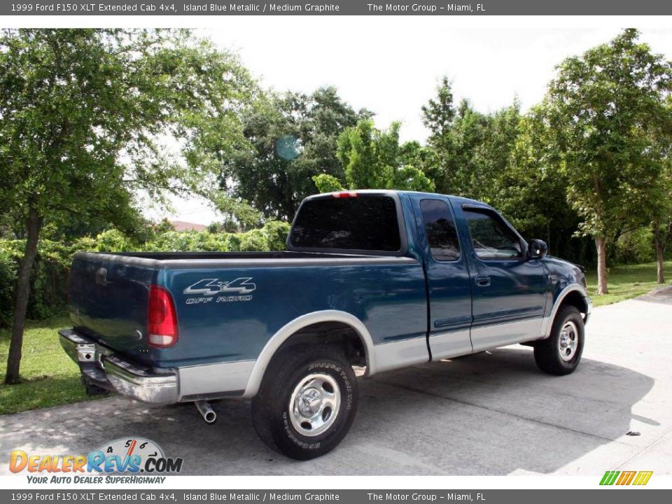 1999 Ford F150 XLT Extended Cab 4x4 Island Blue Metallic / Medium Graphite Photo #12