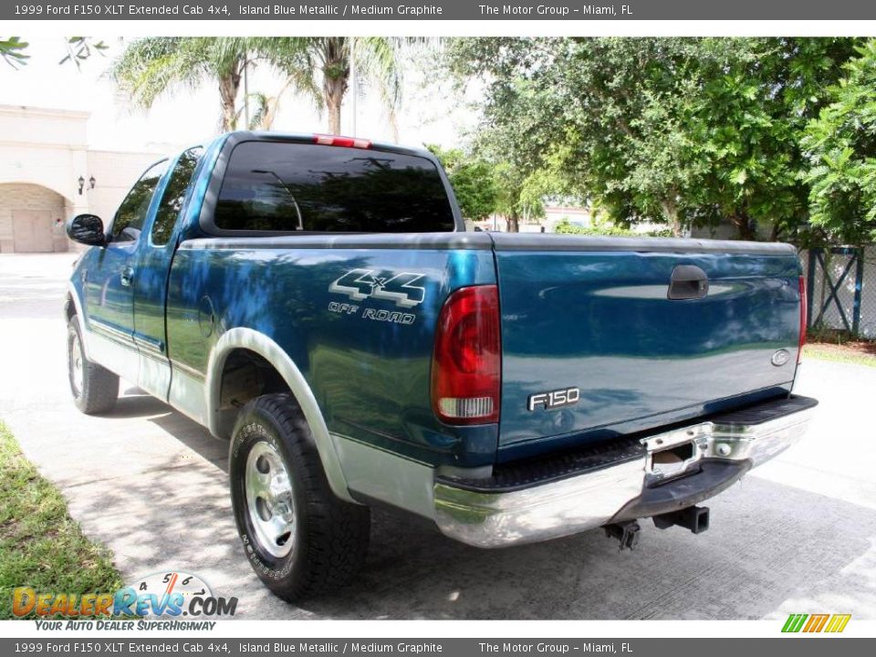 1999 Ford F150 XLT Extended Cab 4x4 Island Blue Metallic / Medium Graphite Photo #25