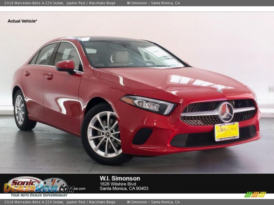 2019 Mercedes-Benz A 220 Sedan Jupiter Red / Macchiato Beige Photo #1