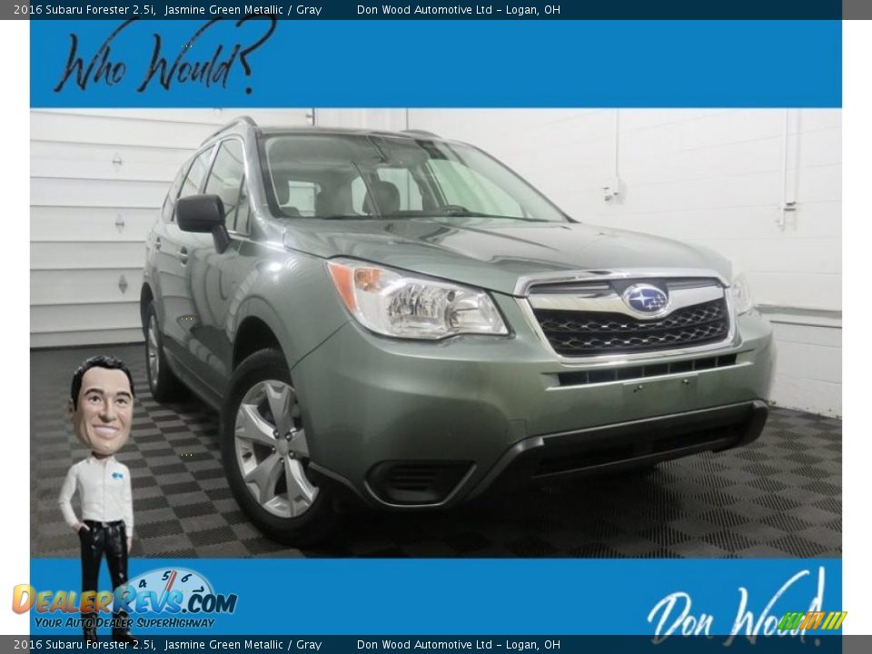 2016 Subaru Forester 2.5i Jasmine Green Metallic / Gray Photo #1