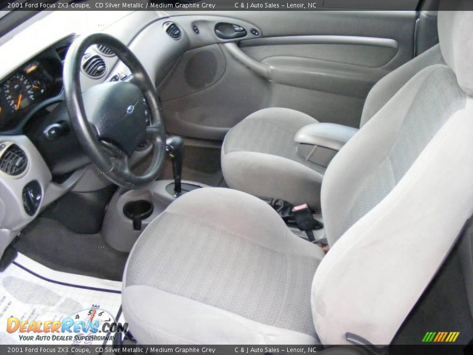 2001 Ford Focus ZX3 Coupe CD Silver Metallic / Medium Graphite Grey Photo #2