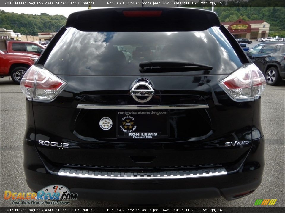 2015 Nissan Rogue SV AWD Super Black / Charcoal Photo #4