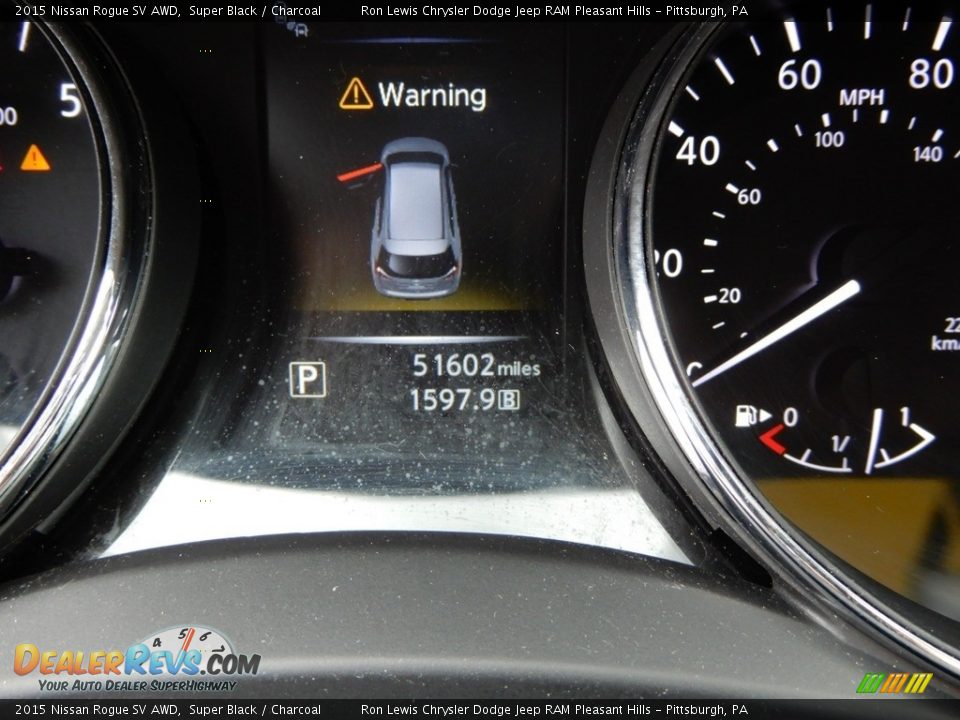 2015 Nissan Rogue SV AWD Super Black / Charcoal Photo #20