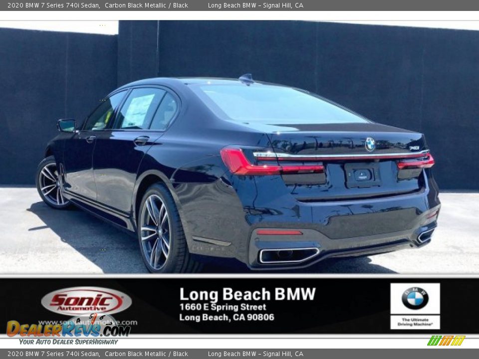 2020 BMW 7 Series 740i Sedan Carbon Black Metallic / Black Photo #2