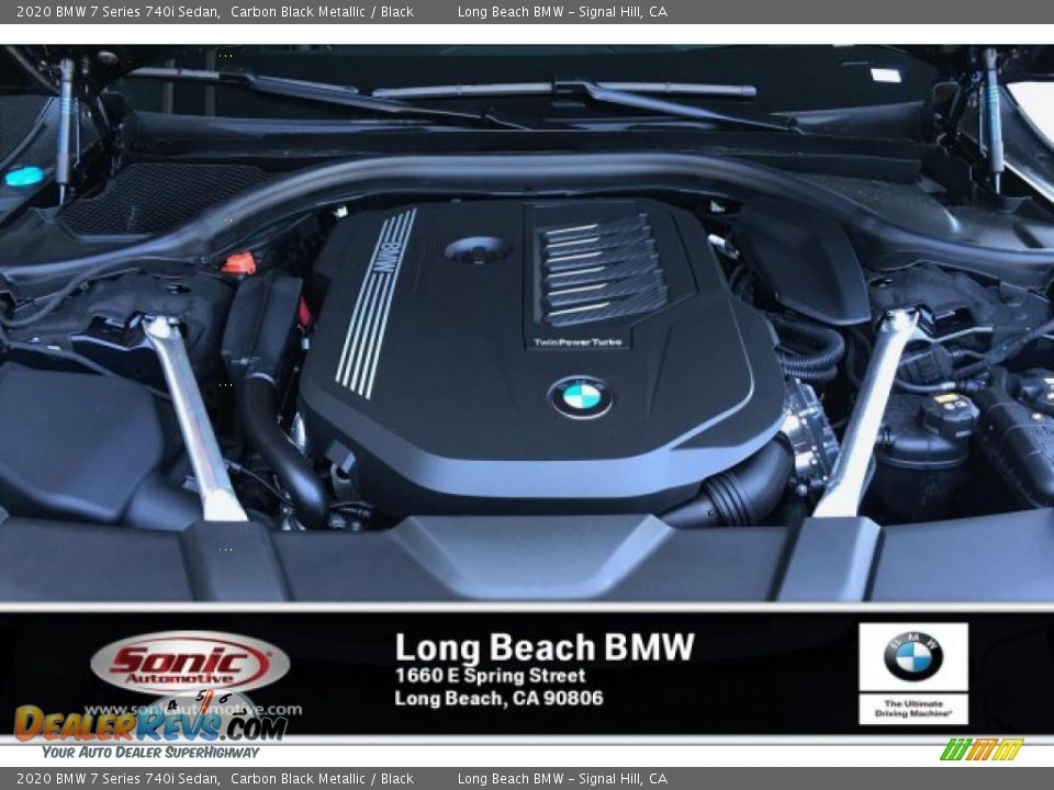 2020 BMW 7 Series 740i Sedan Carbon Black Metallic / Black Photo #8