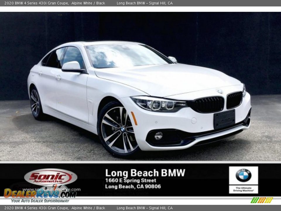 2020 BMW 4 Series 430i Gran Coupe Alpine White / Black Photo #1