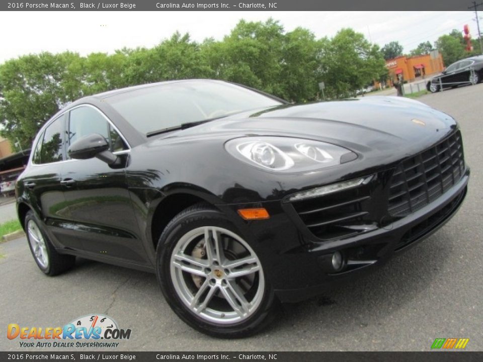 2016 Porsche Macan S Black / Luxor Beige Photo #2