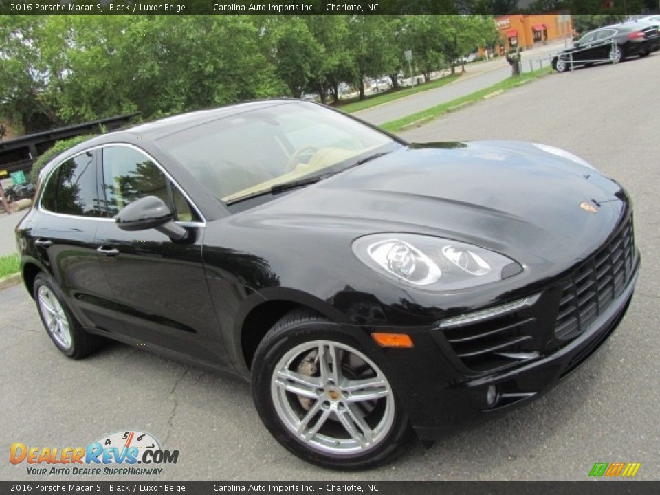 2016 Porsche Macan S Black / Luxor Beige Photo #3