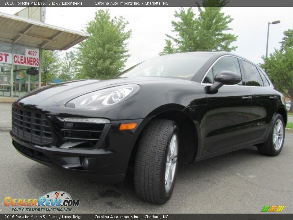 2016 Porsche Macan S Black / Luxor Beige Photo #6