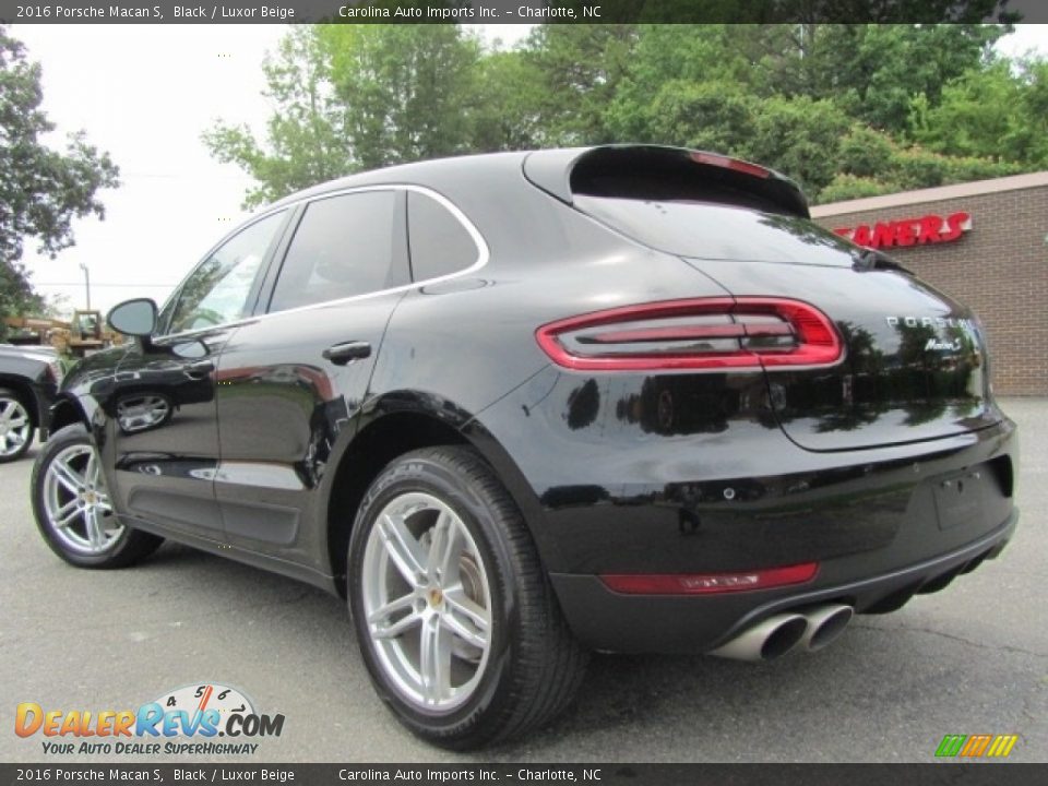 2016 Porsche Macan S Black / Luxor Beige Photo #8