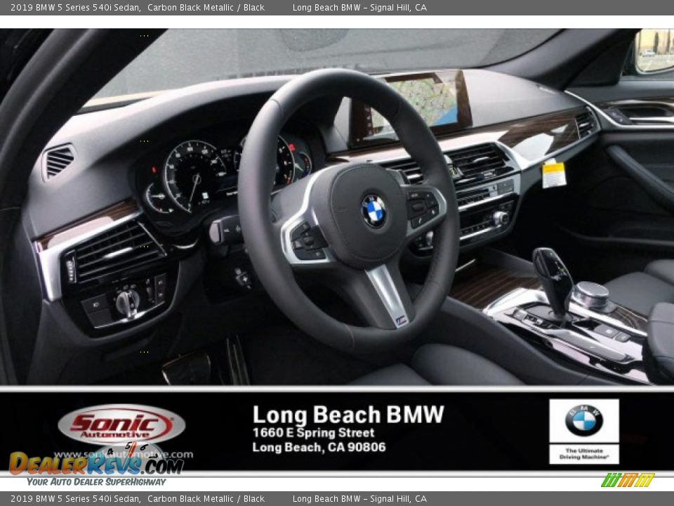2019 BMW 5 Series 540i Sedan Carbon Black Metallic / Black Photo #4