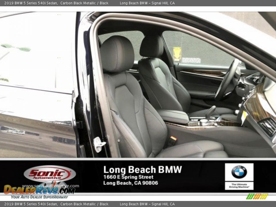 2019 BMW 5 Series 540i Sedan Carbon Black Metallic / Black Photo #7
