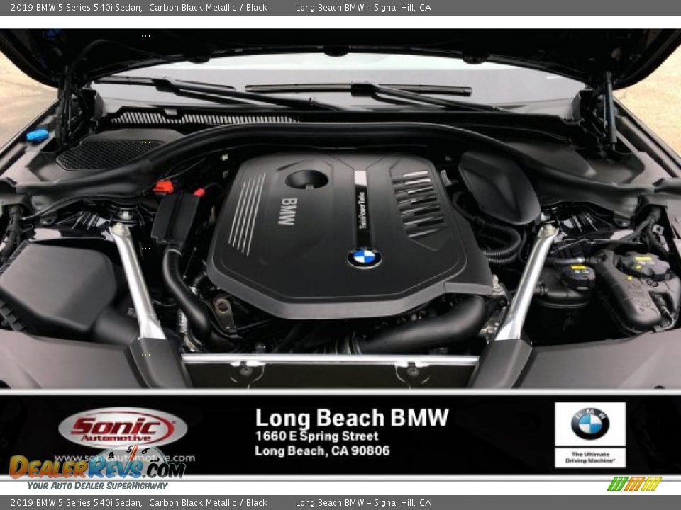 2019 BMW 5 Series 540i Sedan Carbon Black Metallic / Black Photo #8