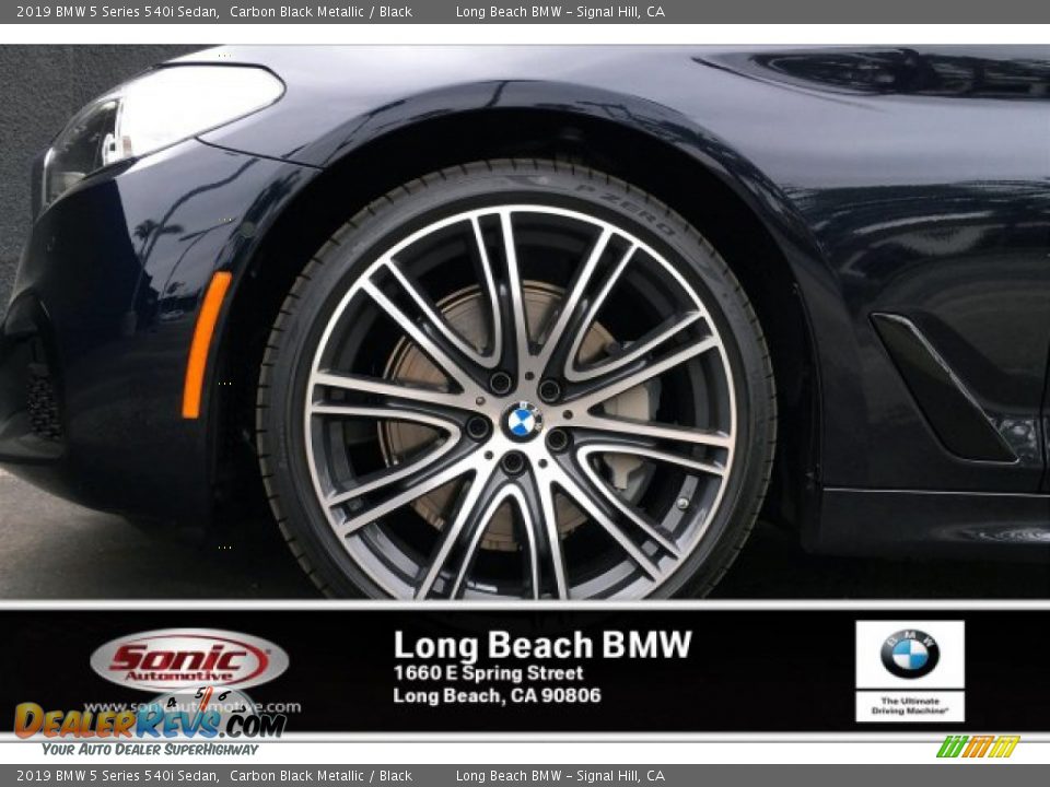2019 BMW 5 Series 540i Sedan Carbon Black Metallic / Black Photo #9