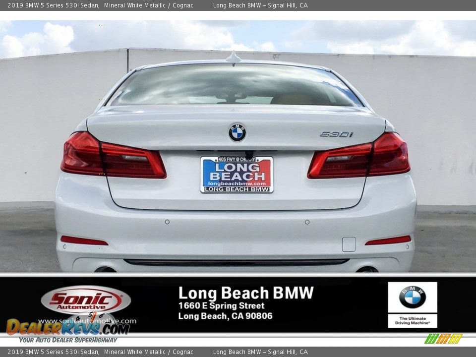 2019 BMW 5 Series 530i Sedan Mineral White Metallic / Cognac Photo #3