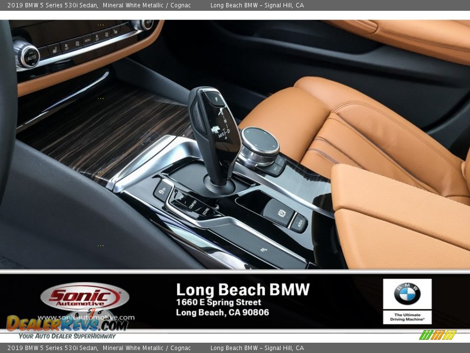 2019 BMW 5 Series 530i Sedan Mineral White Metallic / Cognac Photo #7