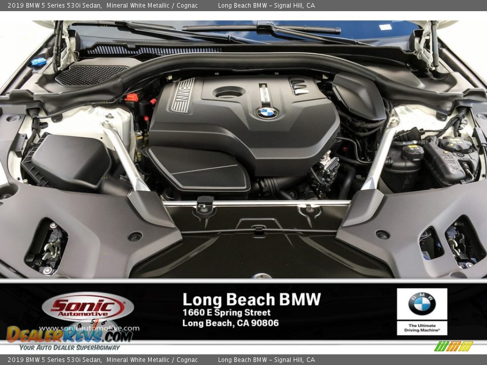 2019 BMW 5 Series 530i Sedan Mineral White Metallic / Cognac Photo #8