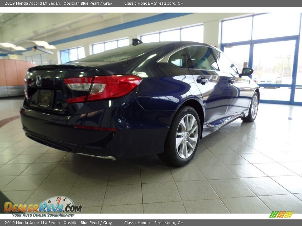 2019 Honda Accord LX Sedan Obsidian Blue Pearl / Gray Photo #5