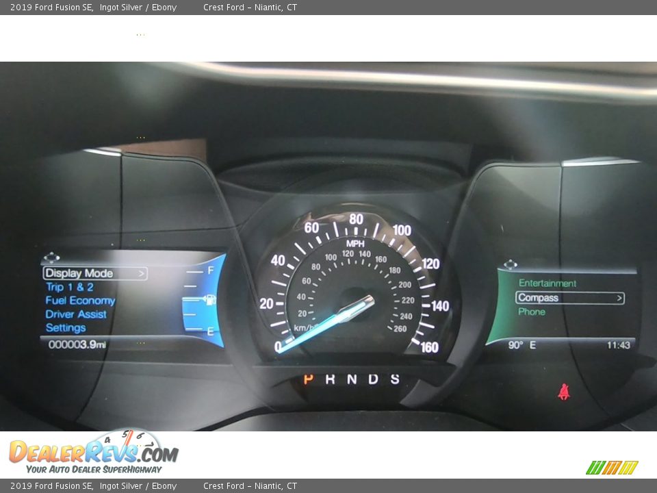 2019 Ford Fusion SE Ingot Silver / Ebony Photo #14