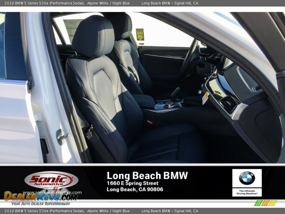 2019 BMW 5 Series 530e iPerformance Sedan Alpine White / Night Blue Photo #5