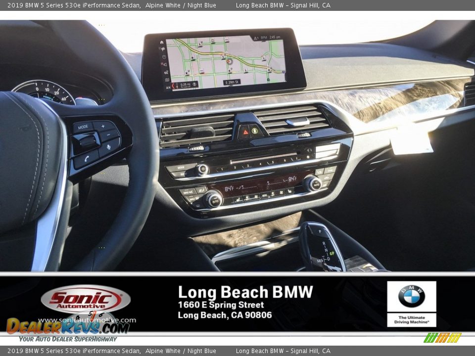 2019 BMW 5 Series 530e iPerformance Sedan Alpine White / Night Blue Photo #6