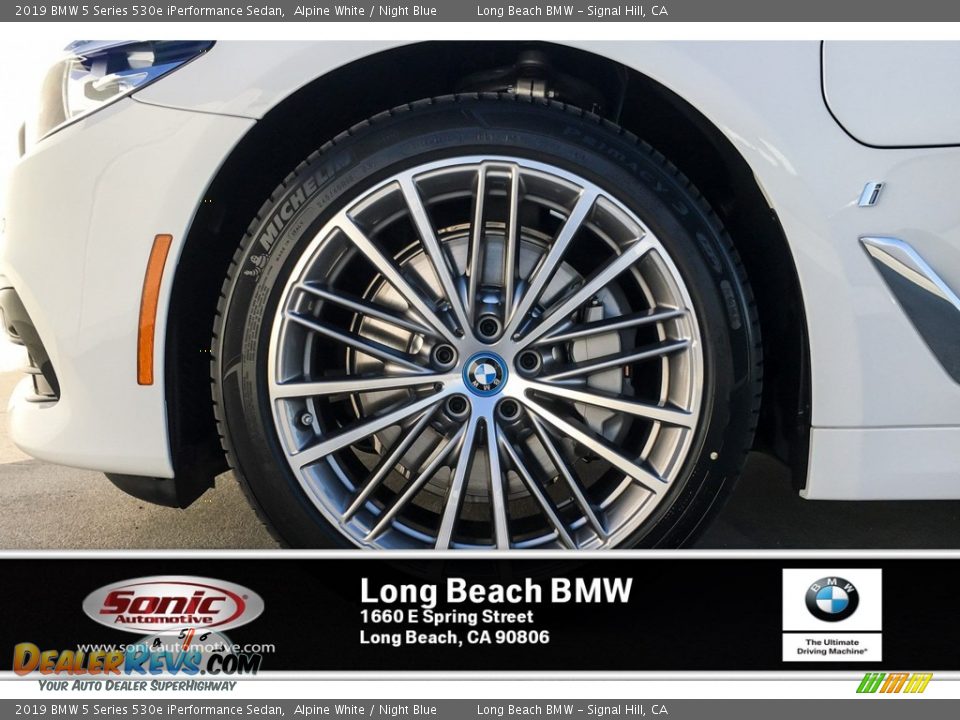 2019 BMW 5 Series 530e iPerformance Sedan Alpine White / Night Blue Photo #9
