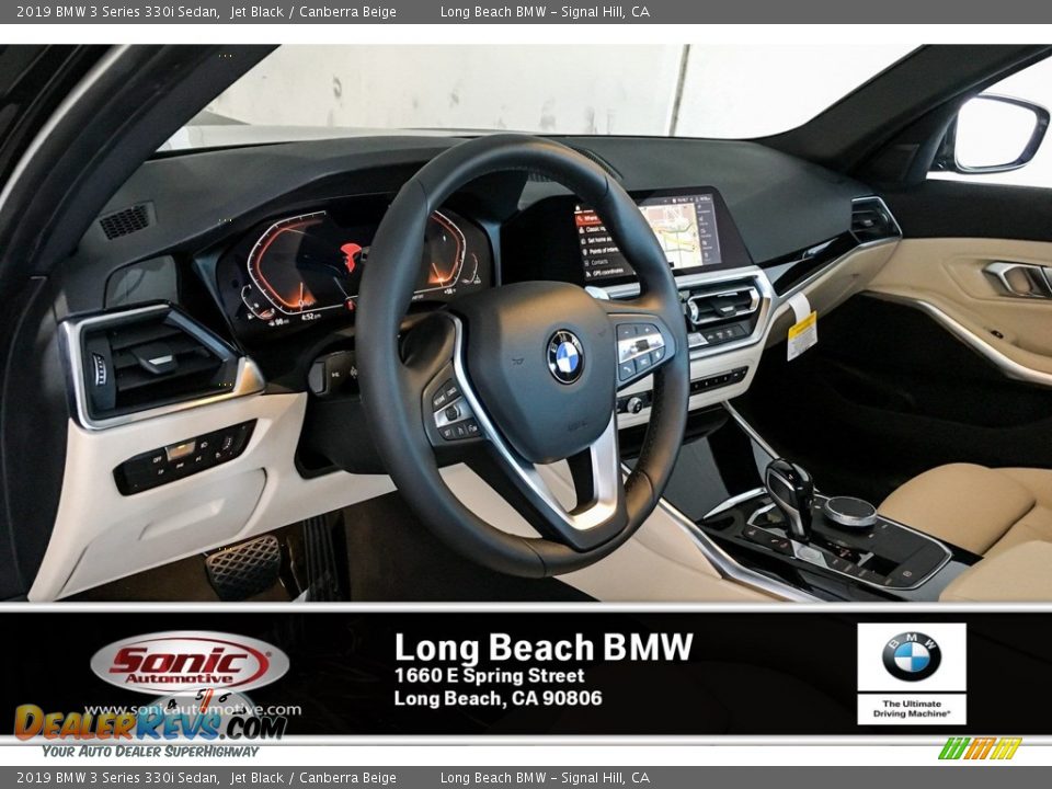 2019 BMW 3 Series 330i Sedan Jet Black / Canberra Beige Photo #4