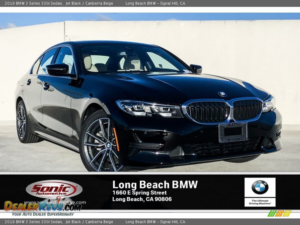 2019 BMW 3 Series 330i Sedan Jet Black / Canberra Beige Photo #10