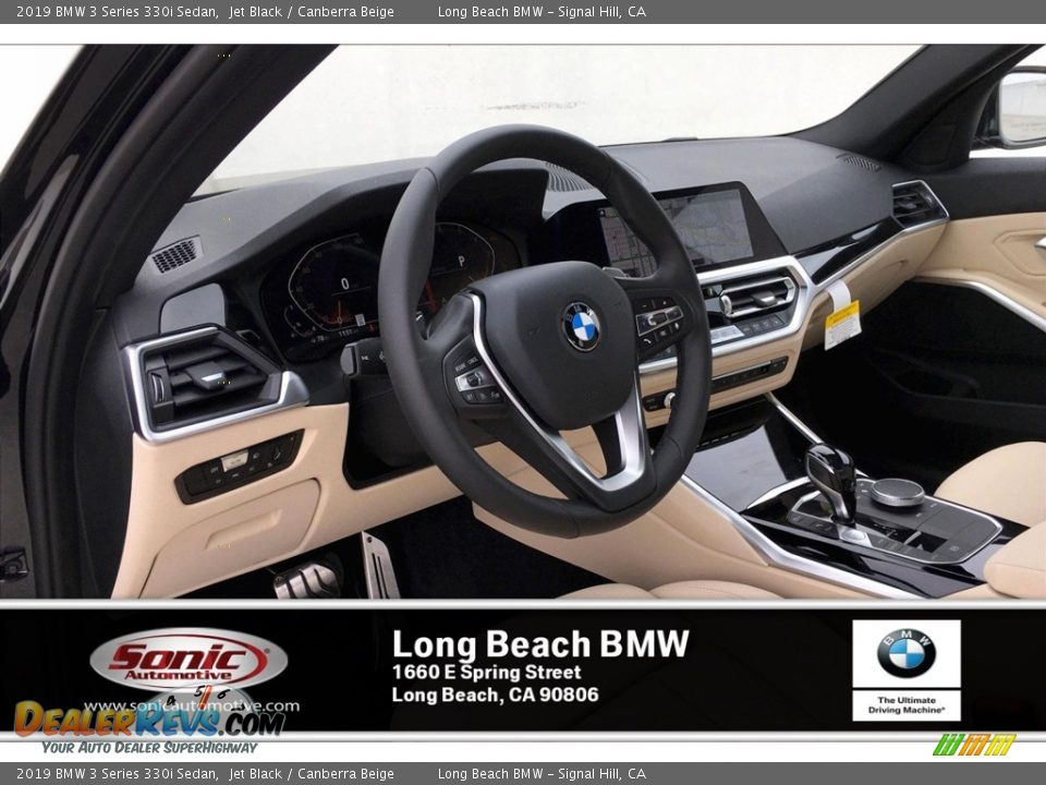 2019 BMW 3 Series 330i Sedan Jet Black / Canberra Beige Photo #6