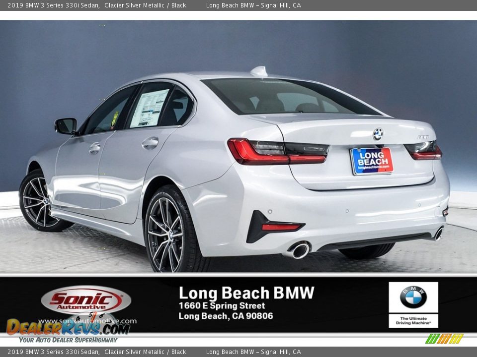 2019 BMW 3 Series 330i Sedan Glacier Silver Metallic / Black Photo #2