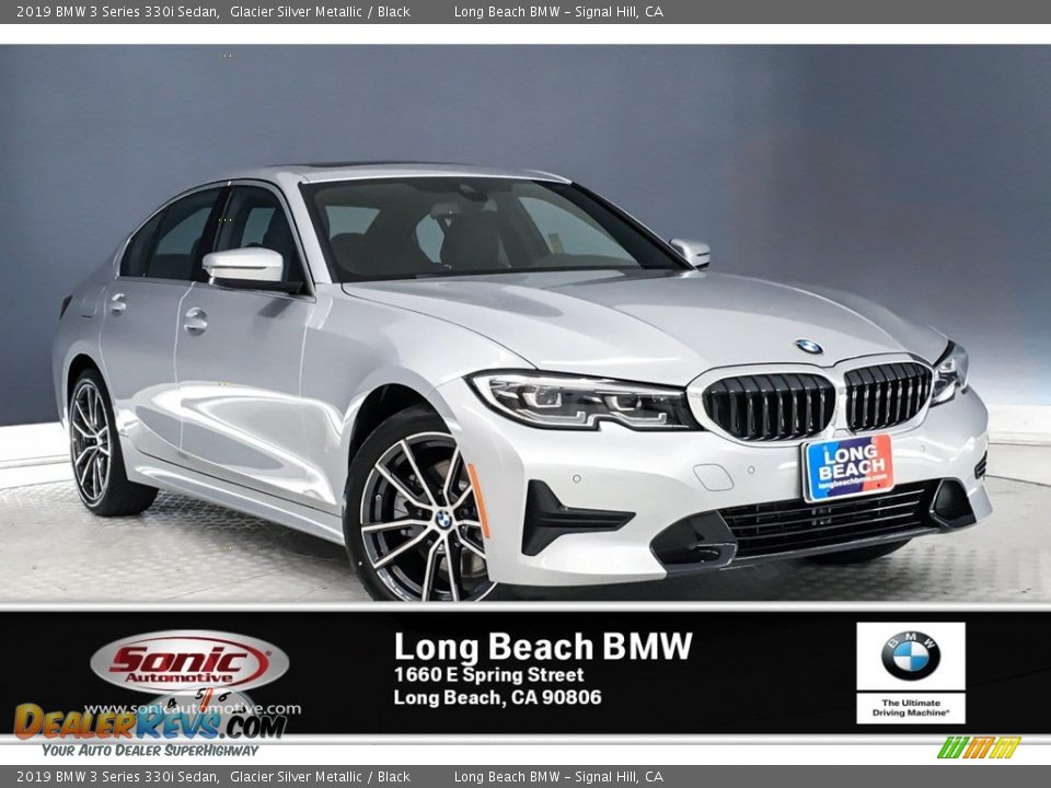 2019 BMW 3 Series 330i Sedan Glacier Silver Metallic / Black Photo #12