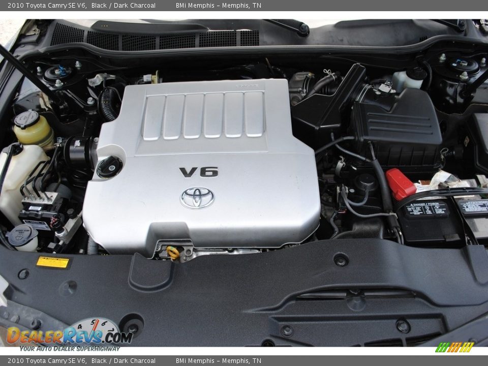 2010 Toyota Camry SE V6 Black / Dark Charcoal Photo #27