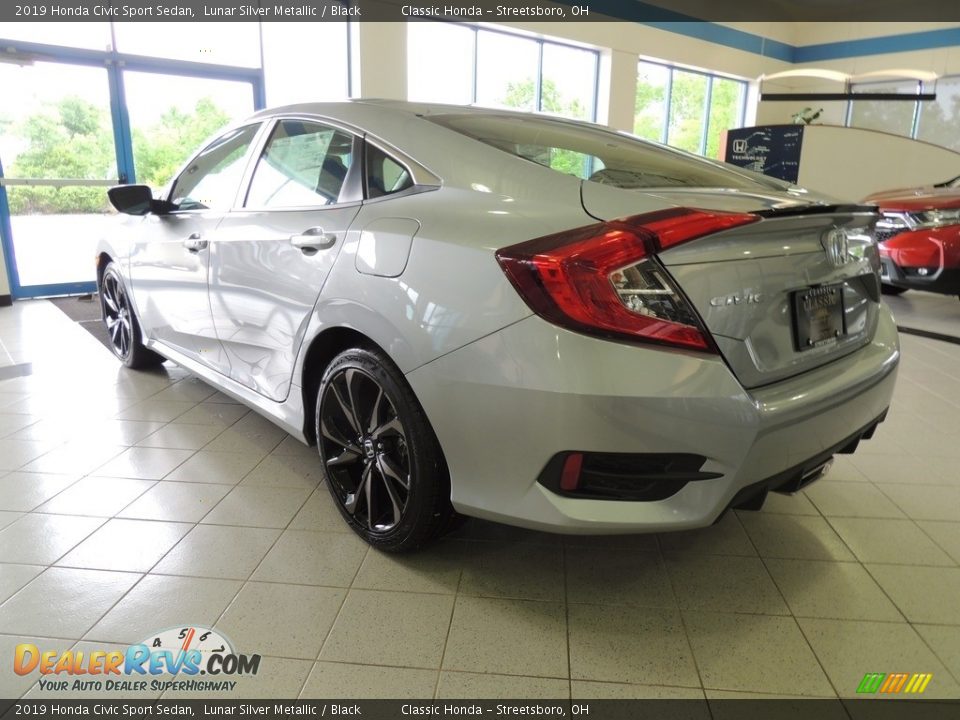 2019 Honda Civic Sport Sedan Lunar Silver Metallic / Black Photo #7