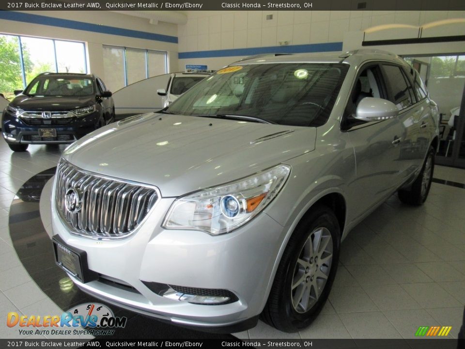 2017 Buick Enclave Leather AWD Quicksilver Metallic / Ebony/Ebony Photo #1