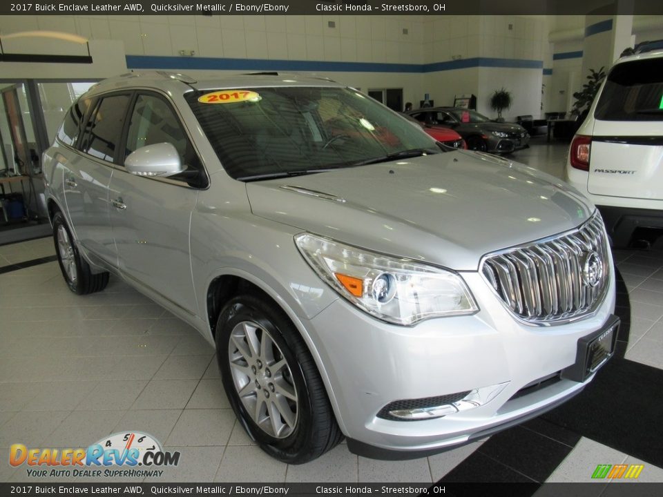 2017 Buick Enclave Leather AWD Quicksilver Metallic / Ebony/Ebony Photo #3