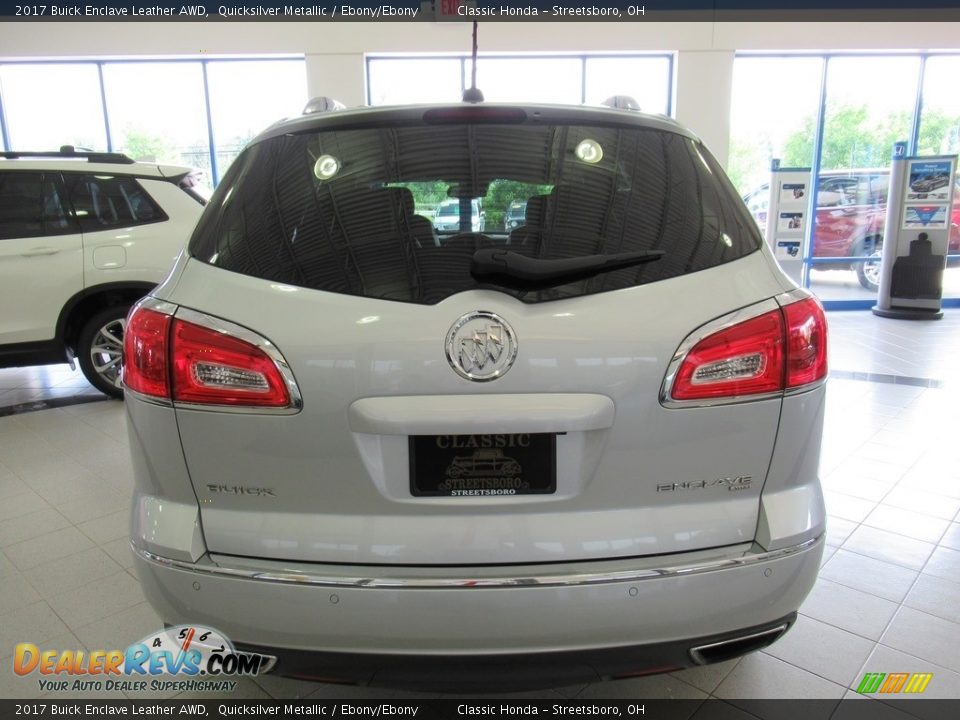2017 Buick Enclave Leather AWD Quicksilver Metallic / Ebony/Ebony Photo #8