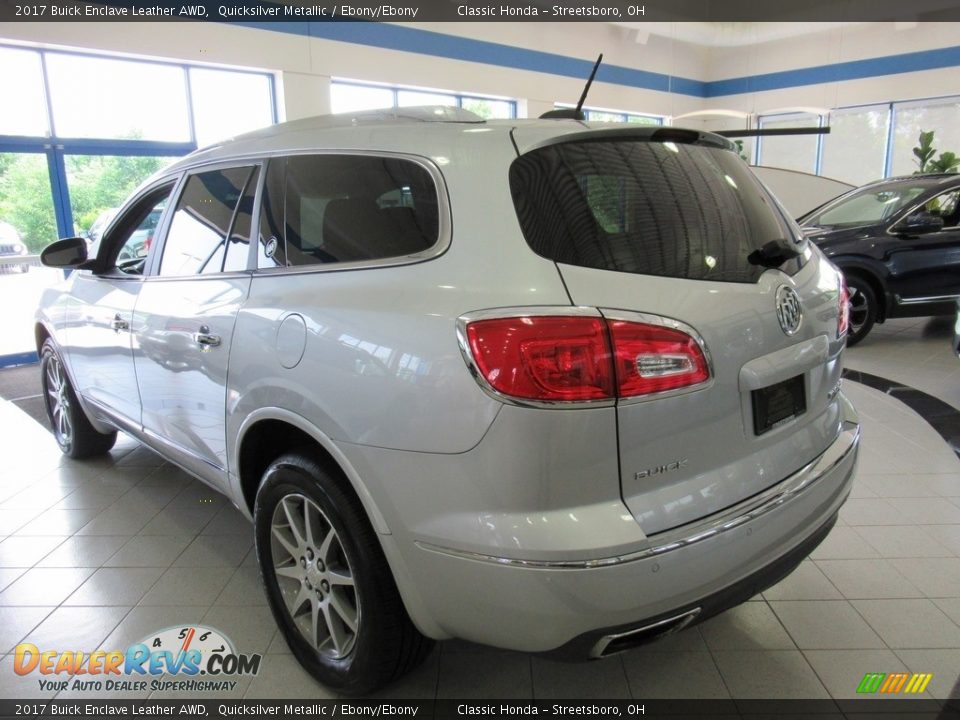 2017 Buick Enclave Leather AWD Quicksilver Metallic / Ebony/Ebony Photo #10