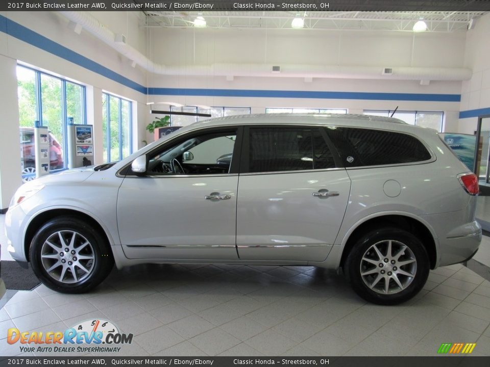 2017 Buick Enclave Leather AWD Quicksilver Metallic / Ebony/Ebony Photo #11